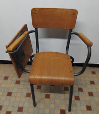 Ancienne Chaise D'écolier Avec Tablette Vintage ( Réf : Hang )