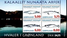 GROENLAND - 1997 - Baleines - Bloc-feuillet - Neufs** - MNH