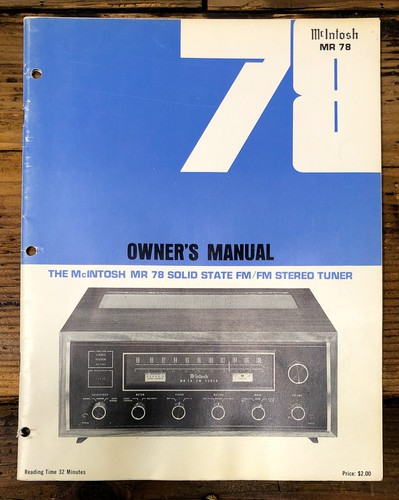 Mcintosh mr78 tuner - mcintosh, mr-78