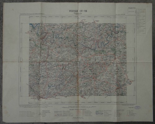 Carte routière hachette 1913 - carte,