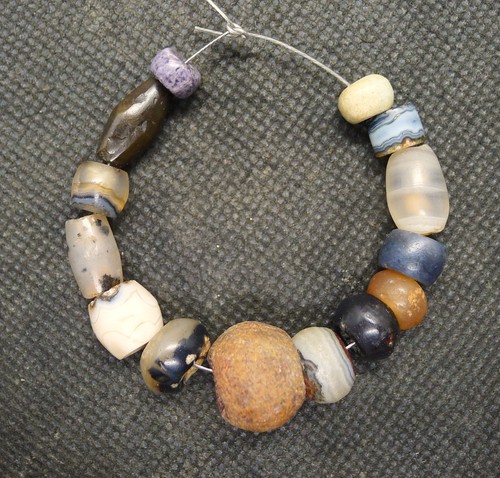 Lot perles agate jaspe - lot,