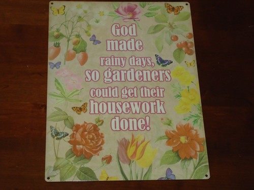 Gardeners picture plaque metal - picture,
