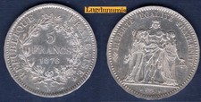 5 Francs Hercule 1876 A Paris SUP II - Troisième République , 1871-1940