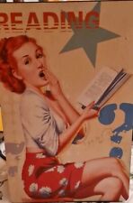 Plaque Publicitaire Pin-up  Décor  Vintage 