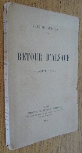Retour alsace août 1914 - retour, par