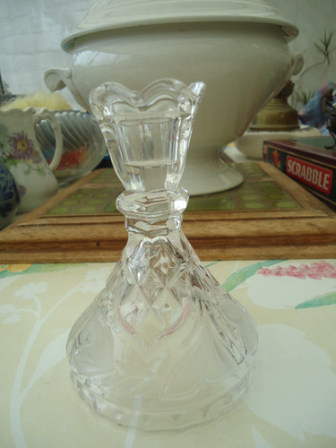 Bougeoir verre moulé - bougeoir, en