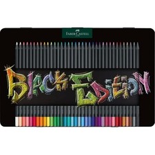[116437] Faber-Castell Crayon de couleur Black Edition, étui de 36