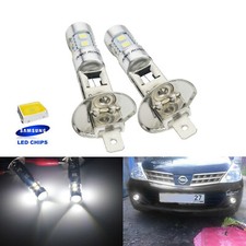 2x H1 LED 10 SMD Ampoules Blanc Xenon 6000K Anti Brouillard Feux de Phare Avant
