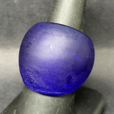 Bague taille 56 coloris bleu dépolie neuve femme fille