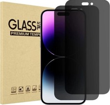 x2 Verre Trempé Vitre Anti-espion iPhone 17 16 15 14 13 12 Mini 11 SE X Pro Max