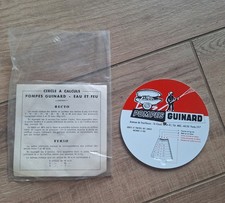 DISQUE CERCLE A CALCUL POMPE GUINARD EAU ET FEU INCENDIE POMPIER NOTICE
