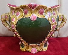 SUPERBE CACHE POT BARBOTINE ART NOUVEAU Onnaing  France 728