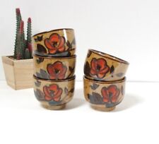 Tasses à café grès brun vintage