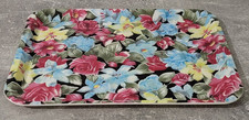 Plateau en plastique déco floral 30 x 22 cm Motif Fleurs 