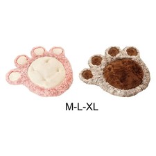 Lit plat en forme de patte d'ours pour chien, nid chaud, lit de couchage