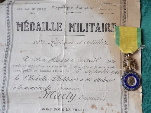 Diplome médaille militaire - diplome, +