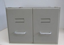 Caisson métal vintage à 2 tiroirs -meuble industriel