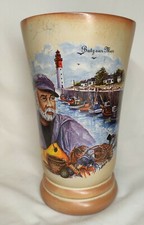 Ancien Vase Décoration Marin,Phare... Batz Sur Mer Vintage Déco H 25,5 Cm