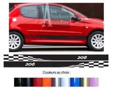 2 X BANDES RACING DAMIERS POUR