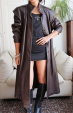 Vintage magnificent leather long coat