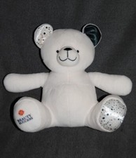 ?Peluche Doudou Ours BEAUTY SUCCESS Beige Crème Pois Vert Gris TTBE