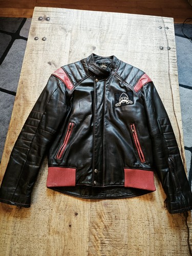 Blouson cuir moto vintage - , zvas