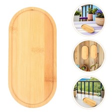  Lot de 5 soucoupes ovales en bois pour pots de fleurs d'intérieur et