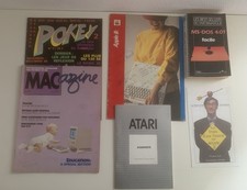 Lot Magazines Brochures Notice Informatique Vintage Atari Apple Macintosh Dos 