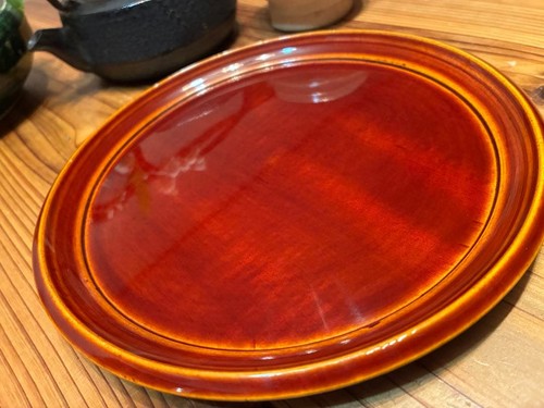 Plateau rond bois laqué - rond,