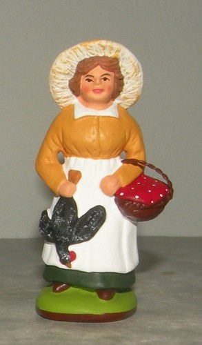 New woman with hen - woman, a