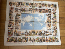 Jeu de l'Oie PLATEAU DE JEU JULES VERNE LeTour du Monde en 80 jours 1880-90