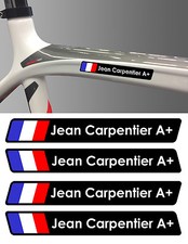 2 X PAIRES NOM PERSONNALISE VELO VTT CADRE COURSE AUTOCOLLANT STICKER (VL005)