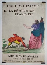 L'art de l'estampe et la révolution française	1977 Affiche Originale Exposition