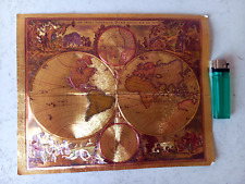 ancien planisphère doré