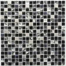 Mosaïque carreau inox verre