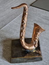 Sculpture bronze saxophone - sculpture,
