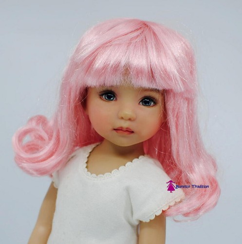Boneka perruque long - boneka, rose