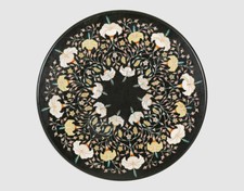 20 " Noir Marbre Café Table Haut Pietradura Incrustation Maison Et Jardin Décor