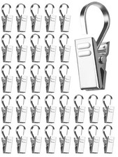 Crochet Rideau 100 Pièces Pince Rideau 26cm Anneaux Rideaux avec Pince pour R...