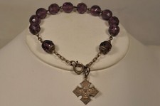 DIZAINIER ANCIEN ARGENT MASSIF COULEUR AMETHYSTE