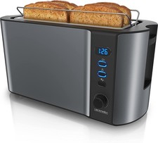 - Grille Pain 2 Larges Fentes 4 tranches écran Digital - Grille-Pain Automati...