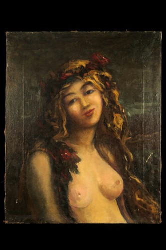 Ancienne peinture huile - à, l'huile