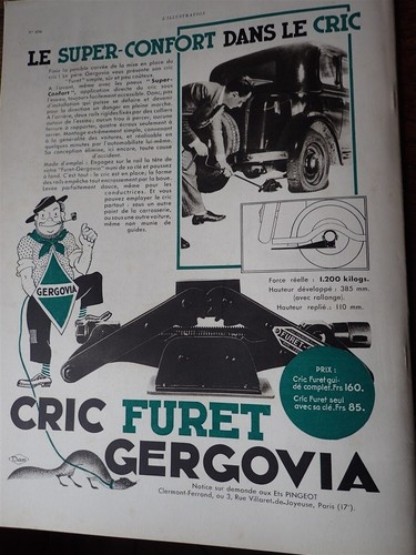 Cric furet gergovia publicité - cric,
