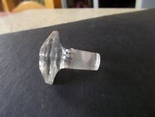 Bouchon de carafe ancien en verre à 8 pans (21)