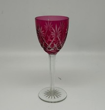 Verre à Vin Cristal de Plomb Poli Plaqué Rome Rubis 19,5 CM Haute Vintage