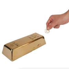 Tirelire lingot d'or Kikkerland