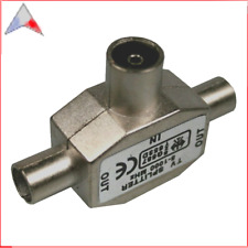 Adaptateur TV Multisortie 2 Sortie MALE et 1 Femelle  Pour Rallonge Cable TV