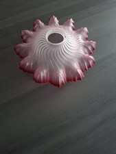 Abat jour ancien en opaline  suspension monte et baisse vintage 