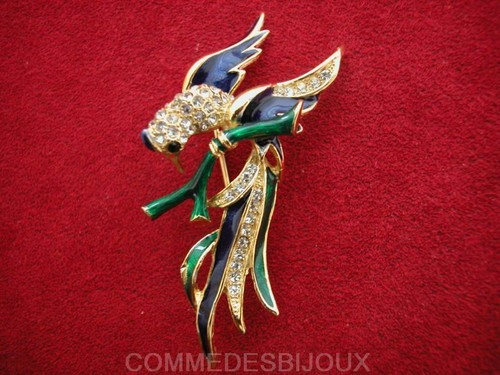 Broche oiseau crête - "oiseau, à