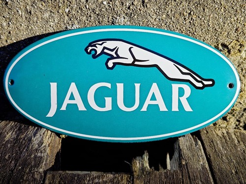 Plaque émaillée jaguar - plaque,